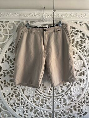 Hurley Golf Shorts Mens Size 36 Beige Performance Stretch Casual